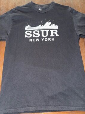 SSUR Black Graphic Shirt Large New York